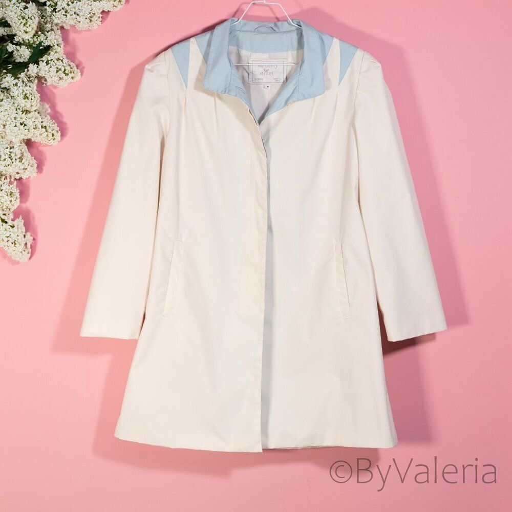 Mulberry Street Vintage Trench Coat Jacket M Lightweight Preppy Retro Gorpcore